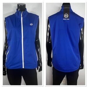 AG Green Label Performance Vest Men Blue Zip Pockets Sz M NWT